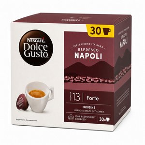 30 קפסולות מקוריות דולצ'ה גוסטו DOLCE GUSTO NAPOLI חוזק 13/13 30 קפסולות מקוריות דולצ'ה גוסטו DOLCE GUSTO NAPOLI חוזק 13/13