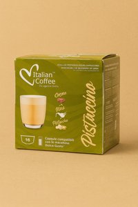 16 קפסולות איטלקיות תואמות דולצה גוסטו Italian Coffee Dolce Gusto Pistachio Capp 16 קפסולות איטלקיות תואמות דולצה גוסטו Italian Coffee Dolce Gusto Pistachio Capp