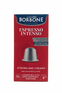 10 קפסולות אלומניום תואם נספרסו CAFFE BORBONE ESPRESSO INTENSO חוזק 9 10 קפסולות אלומניום תואם נספרסו CAFFE BORBONE ESPRESSO INTENSO חוזק 9