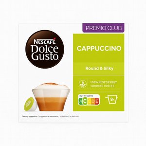 16 קפסולות מקורי דולצה גוסטו Dolce Gusto Nescafe Cappuccino 16 קפסולות מקורי דולצה גוסטו Dolce Gusto Nescafe Cappuccino