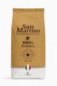 1 ק"ג פולי קפה 100% ערביקה Martino San Arabica 1 ק"ג פולי קפה 100% ערביקה Martino San Arabica