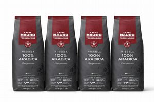 4 ק"ג פולי קפה Mauro Centopercento 100% arabica חוזק 7 4 ק"ג פולי קפה Mauro Centopercento 100% arabica חוזק 7