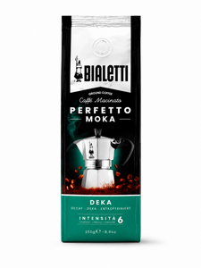 250 גרם קפה טחון נטול קפאין Bialetti PERFETTO MOKA DEK חוזק 6 250 גרם קפה טחון נטול קפאין Bialetti PERFETTO MOKA DEK חוזק 6