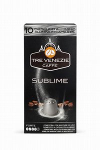 10 קפסולות אלומיניום תואמות נספרסו Tre Venezie Caffè – Sublime חוזק 5/5 10 קפסולות אלומיניום תואמות נספרסו Tre Venezie Caffè – Sublime חוזק 5/5