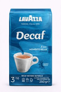 250 גרם קפה טחון נטול קפאין lavazza decaffeinato 250 גרם קפה טחון נטול קפאין lavazza decaffeinato