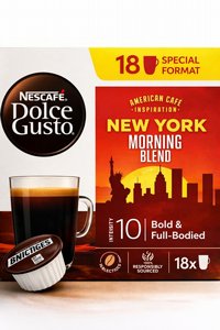 18 קפסולות מקורי דולצה גוסטו Dolce Gusto Nescafe New York Morning Blend Grande 18 קפסולות מקורי דולצה גוסטו Dolce Gusto Nescafe New York Morning Blend Grande