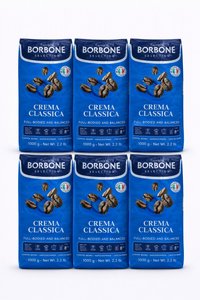 6 ק"ג פולי קפה Caffè Borbone Crema Classica 6 ק"ג פולי קפה Caffè Borbone Crema Classica