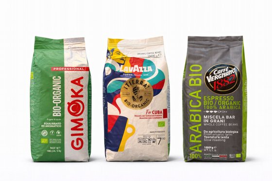 3 �"� ���� ��� BIO ORGANIC � ���� ������ ����� 3 ���� ��� ������ �������: Lavazza Tierra Cuba, Vergnano 100% Arabica Bio ��Gimoka Bio Organic.