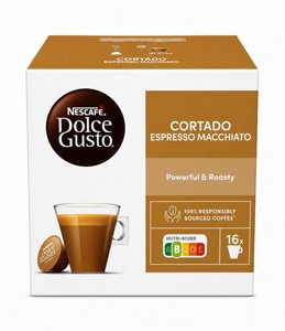 16 קפסולות Dolce Gusto Cortado Espresso Macchiato 16 קפסולות Dolce Gusto Cortado Espresso Macchiato